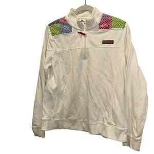 vineyard vines white whale rpint top quarter zip sweatshirt M